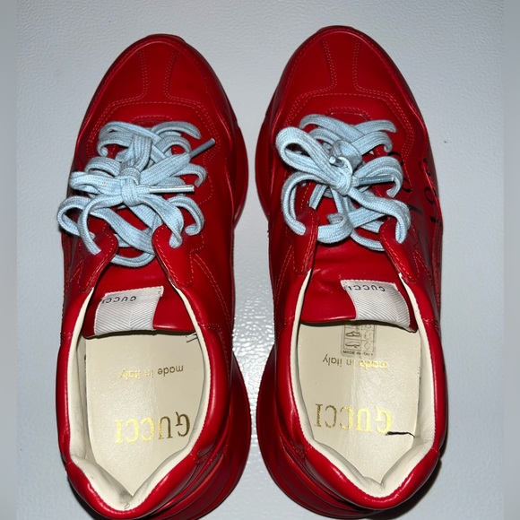 Men’s gucci rython red sneaker - Picture 3 of 5